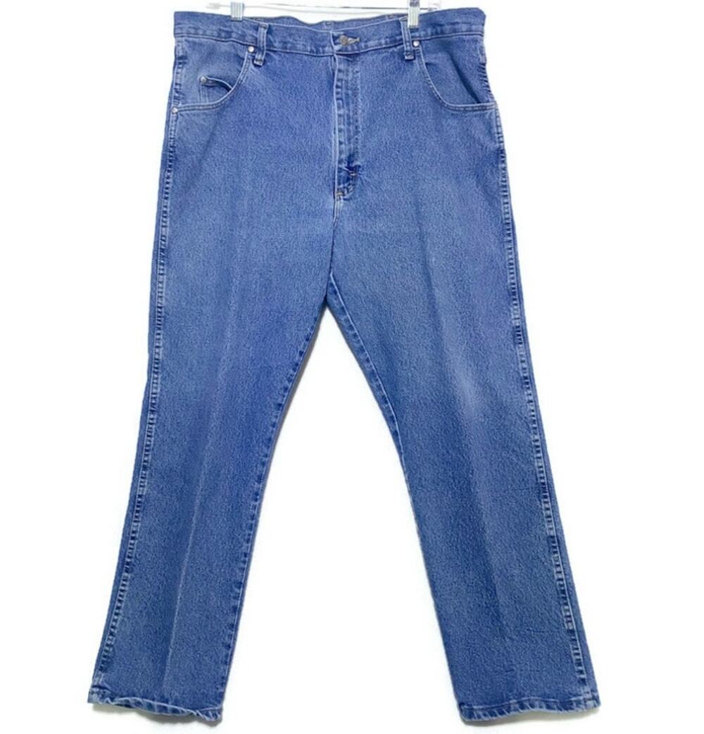 Wrangler Men's Jeans 38x30 Blue Straight Leg Regular Fit Denim Pants